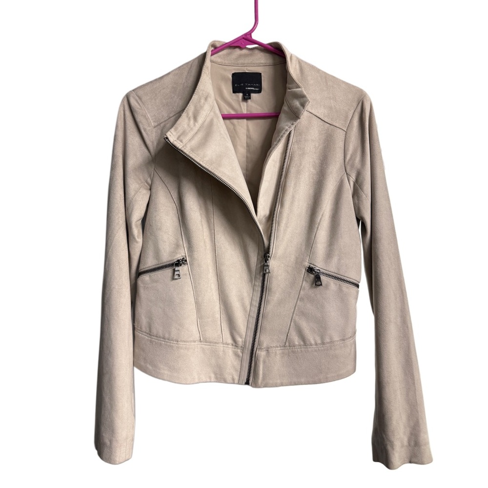 Elie Tahari Faux Suede
Motorcycle Jacket